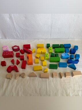 Miscellaneous mixed Colorful Wooden Building and Animal Blocks